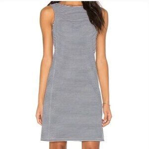 Theory Mivrill Sail Sheath Navy Blue Striped Dress, Size P (US 0)